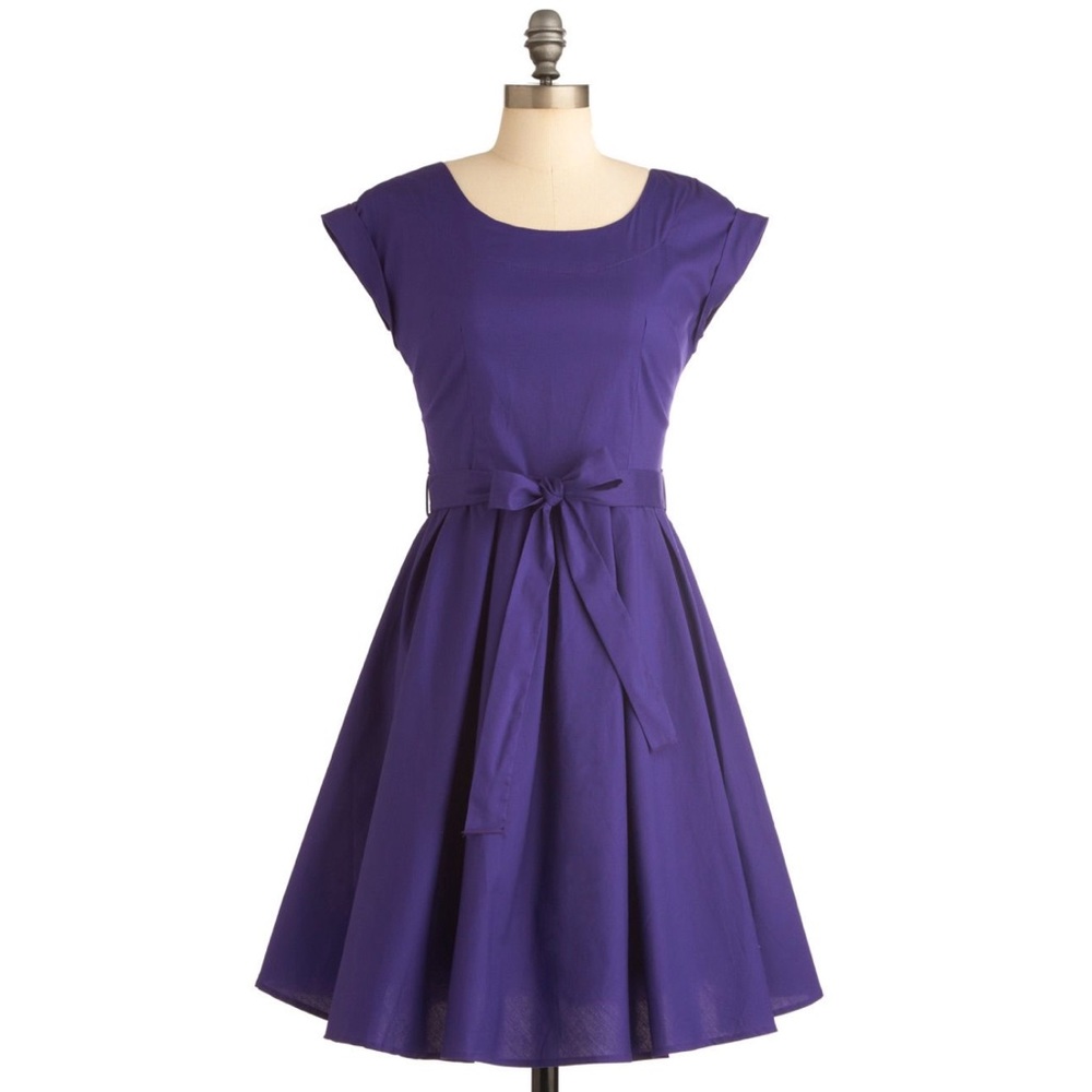 ModCloth Elegant Arrival Dress in Purple